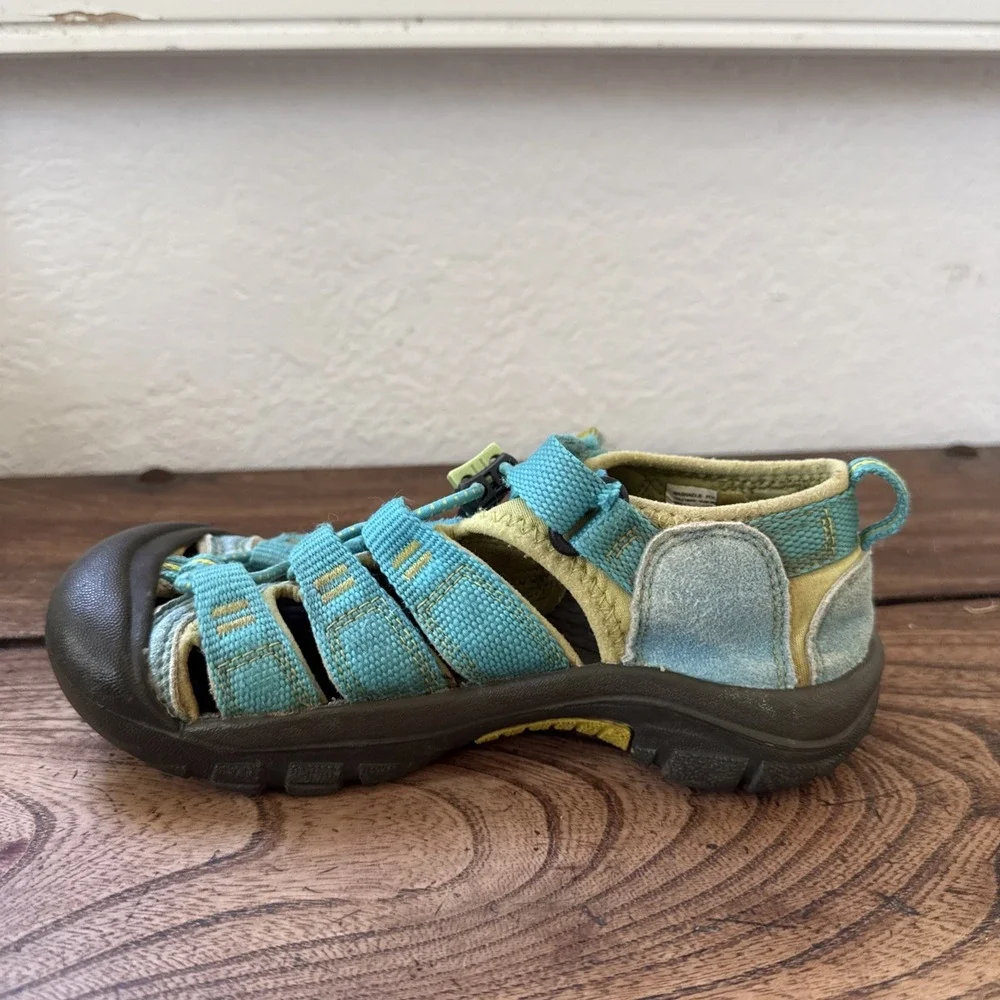 Keen Sz 13 Toddler Sandals Hiking Waterproof Newport H2 Sandals Turquoise Yellow